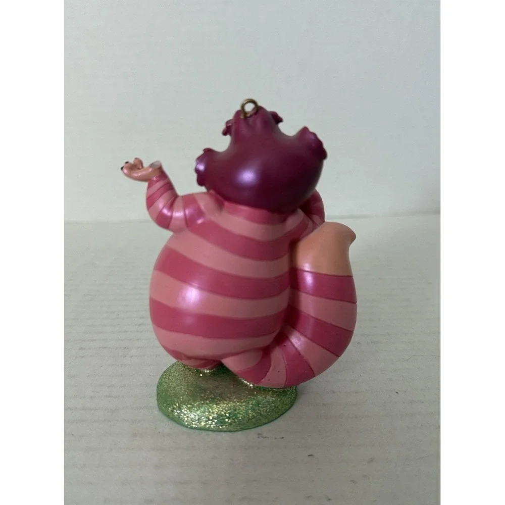 Disney Alice in Wonderland Cheshire Cat Christmas Ornament Pink Purple Striped